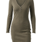 Kleid Cotton Cashmere Ribbed Henley in Birch