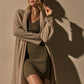 Kleid Cotton Cashmere Ribbed Henley in Birch