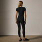 Shirt Cotton Cashmere Blend Ribbed Crew in Black