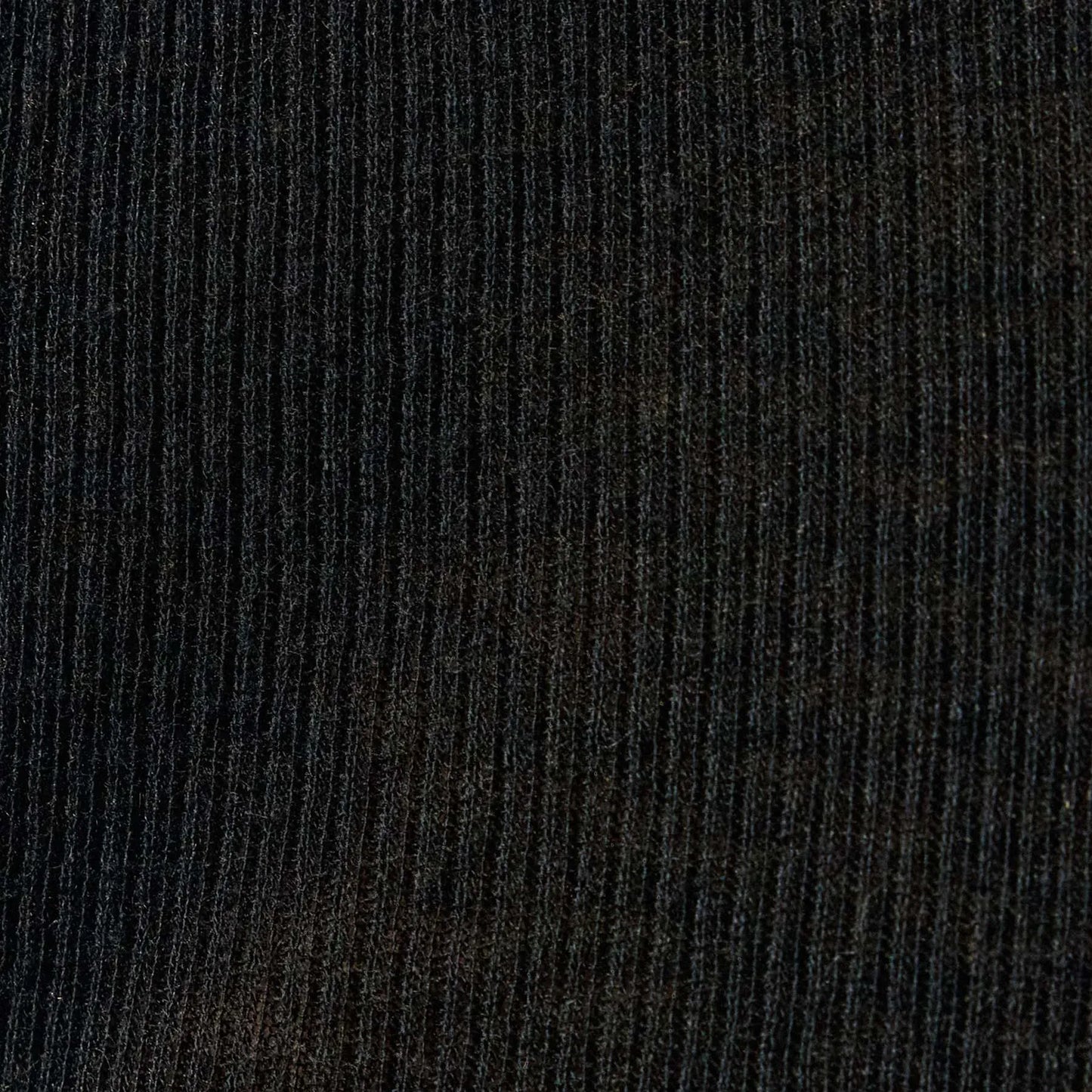 Shirt Cotton Cashmere Blend Ribbed Crew in Black