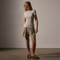 Shirt Cotton Cashmere Blend Ribbed Crew in Ivory