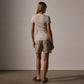 Shirt Cotton Cashmere Blend Ribbed Crew in Ivory