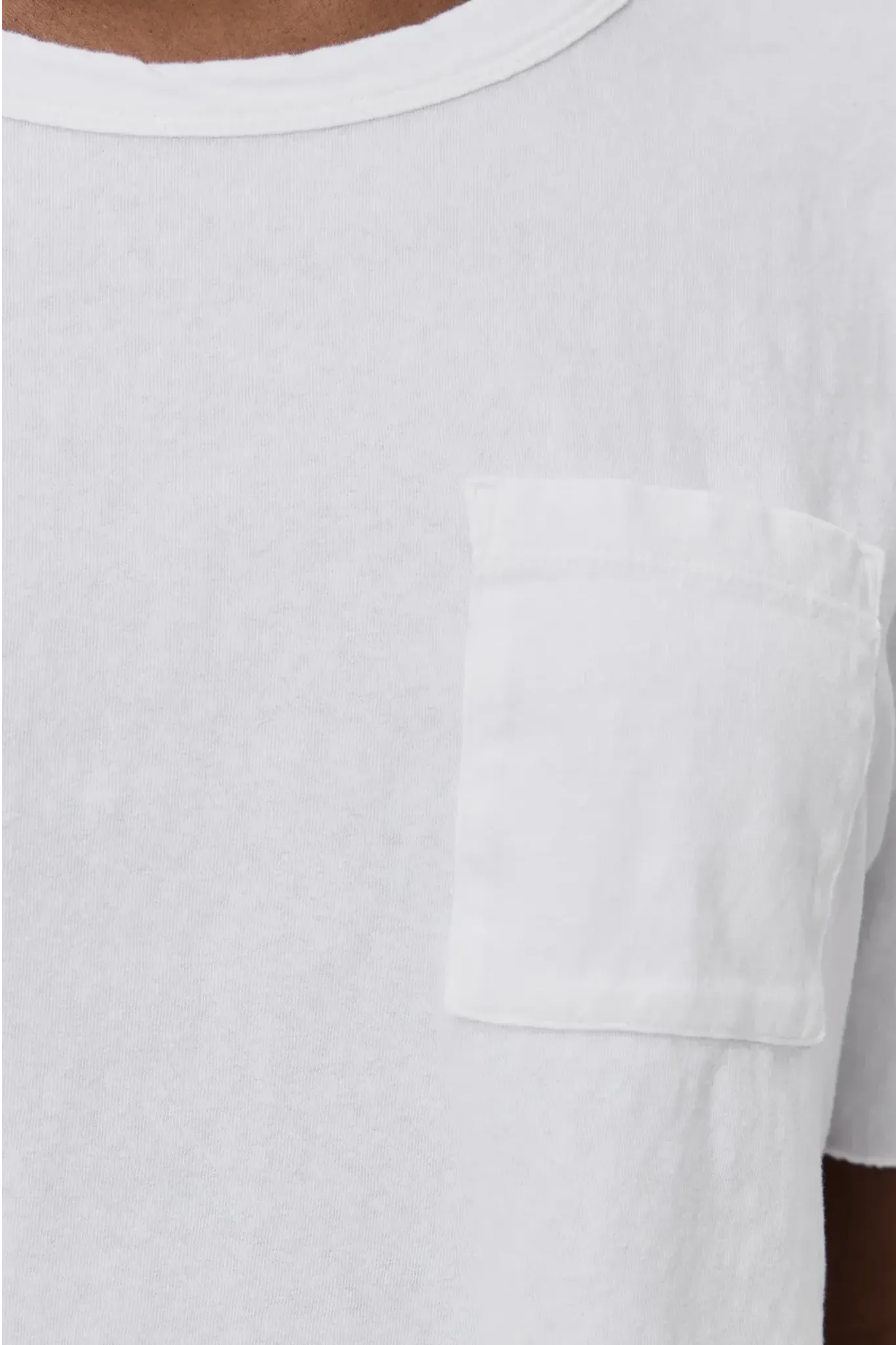 T-Shirt Cropped Relaxed Fit Pocket in White