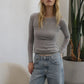 Cashmere Longsleeve Finest in Silver Haze