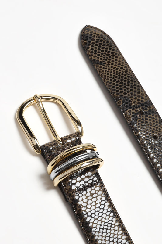 Gürtel Velin in Brown Snake