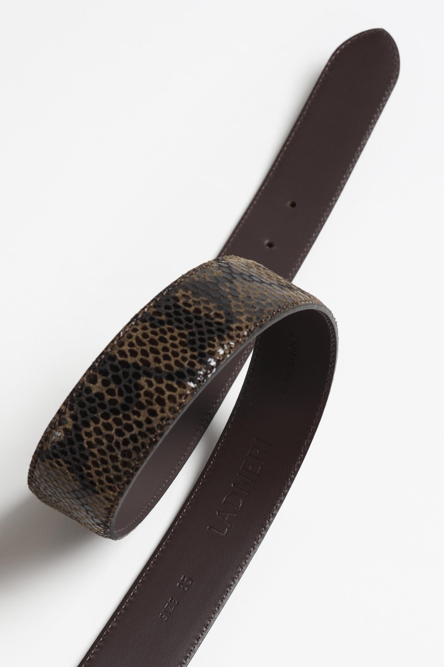 Gürtel Velin in Brown Snake