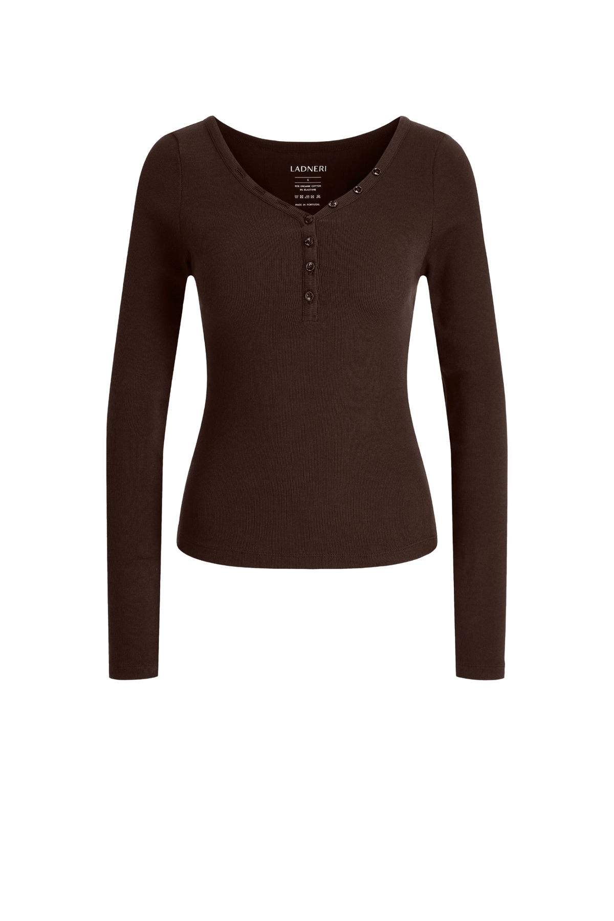 Longsleeve Greta in Dark Brown