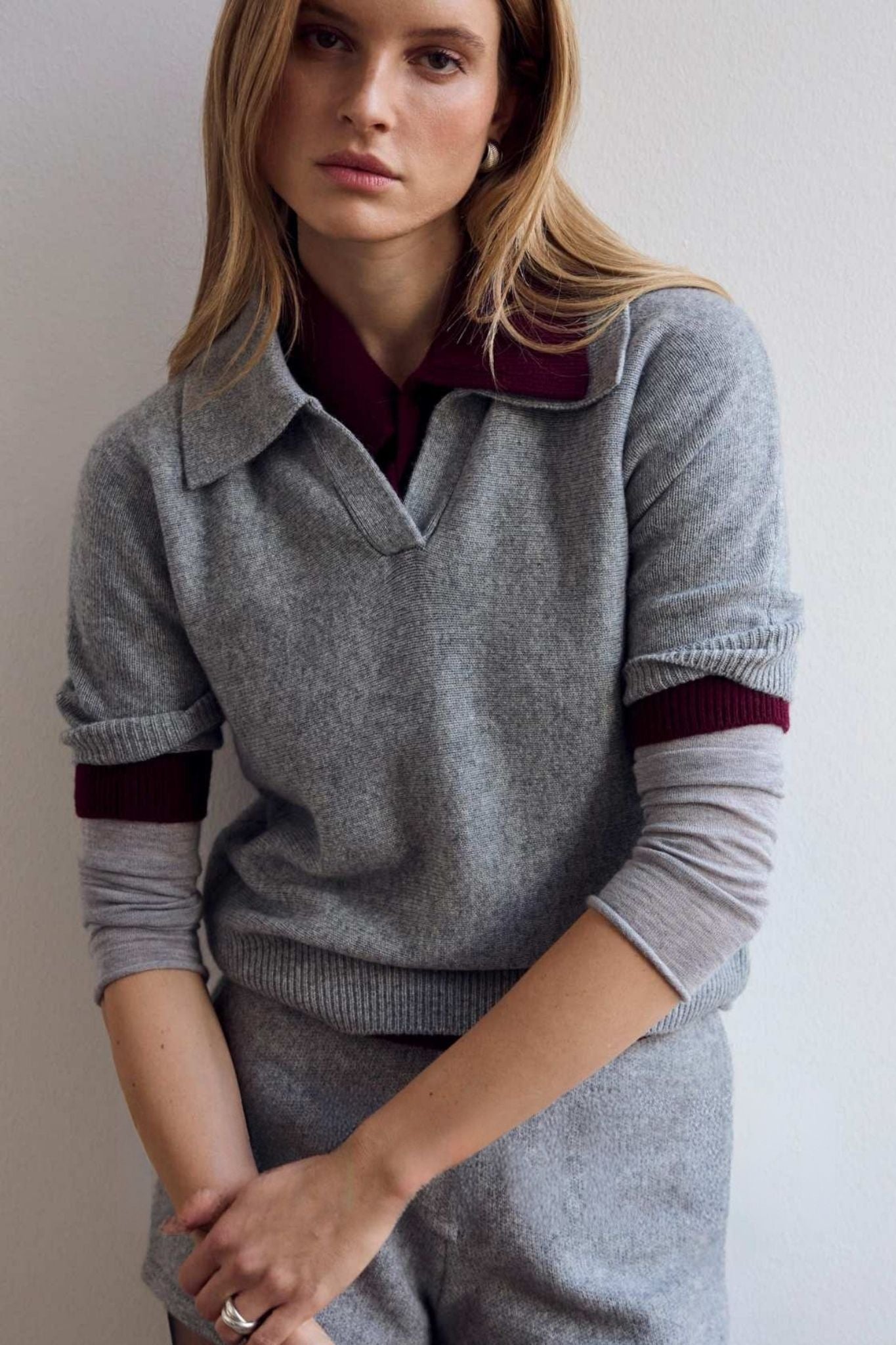 Polo Niam in Knitted Stone