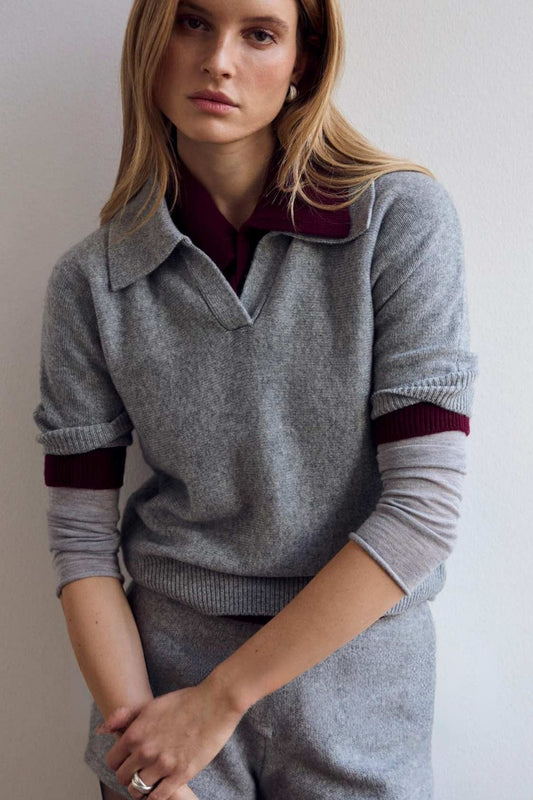 Polo Niam in Knitted Stone