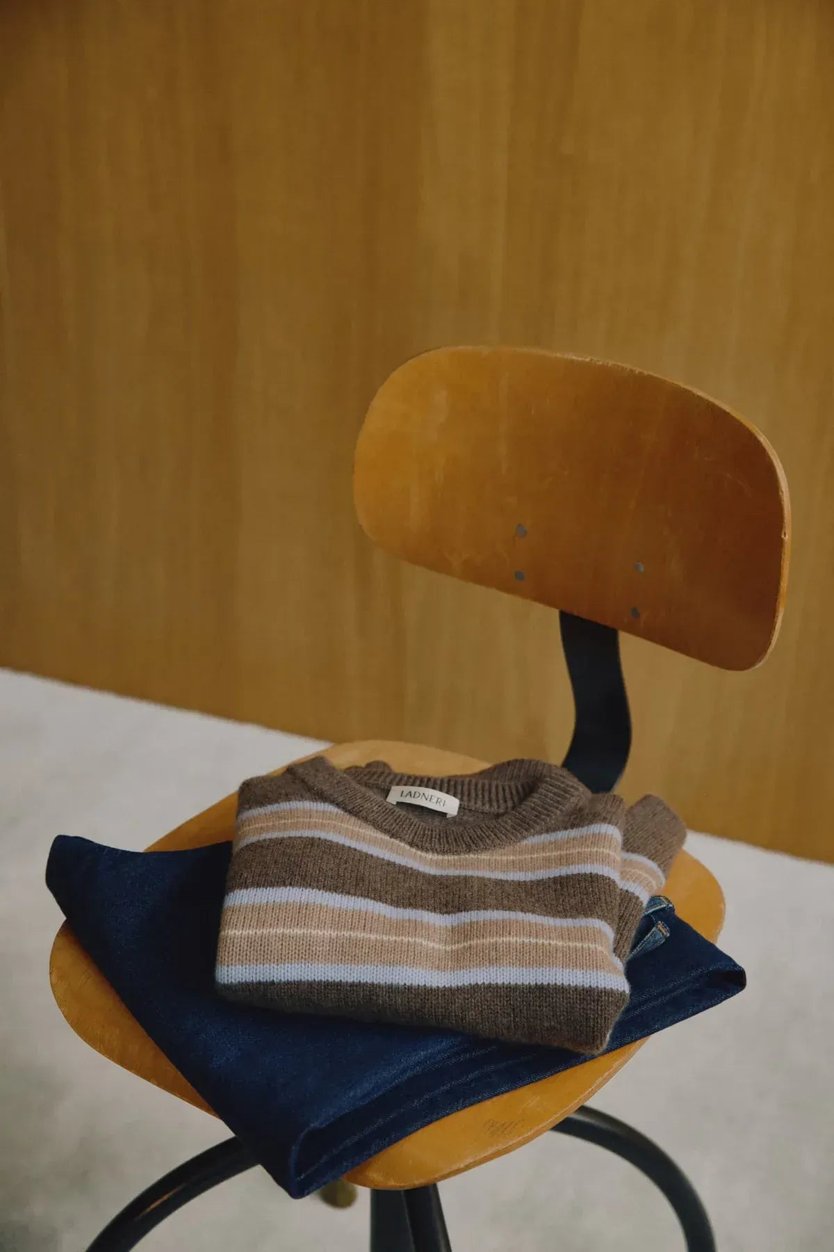 Pullover Poupette in Taupe Striped
