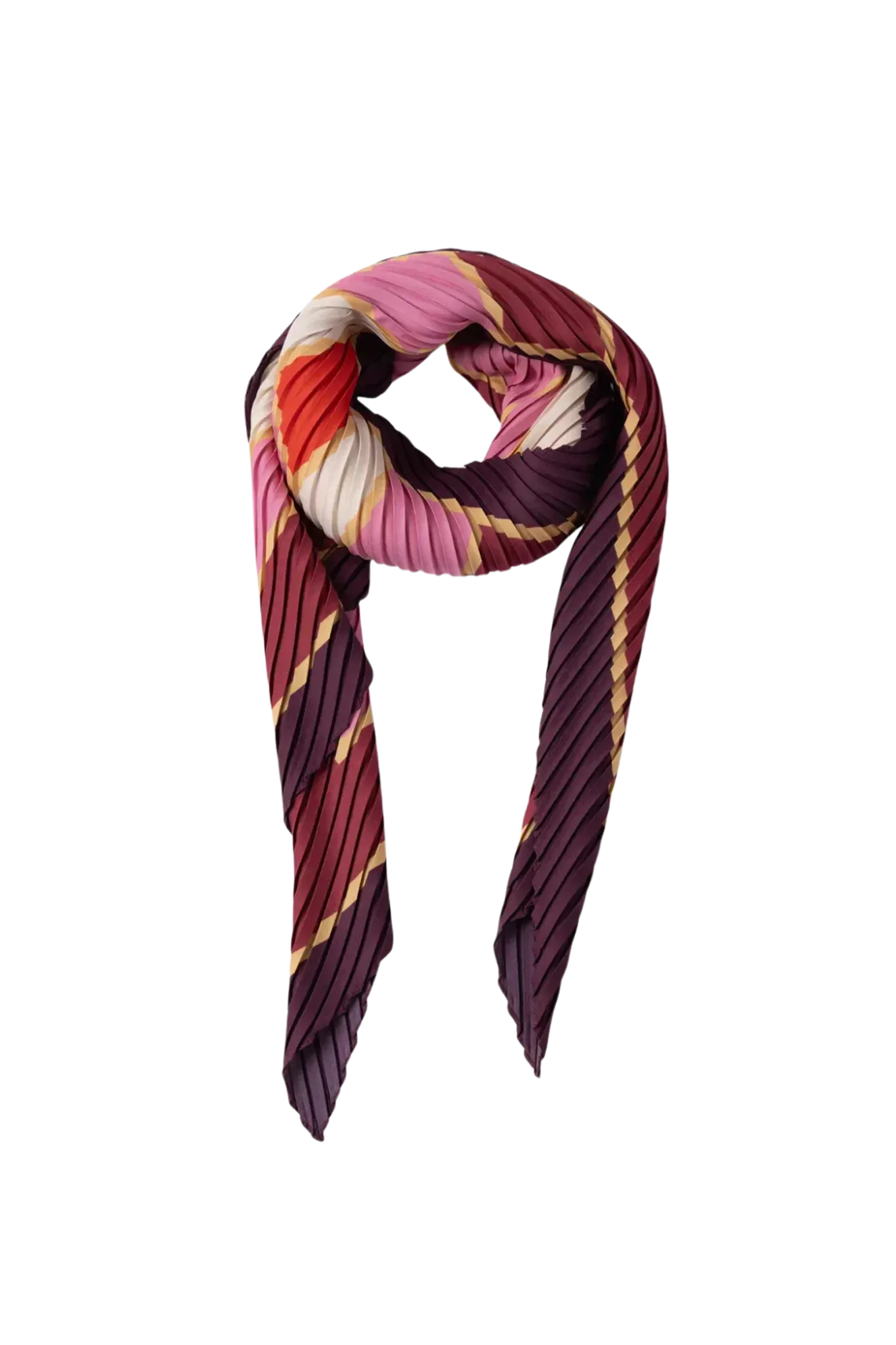 Pleated Scarf Era in Pink-Crimson