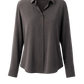 Silk Shirt Gaia Slim in Chocolate Brown