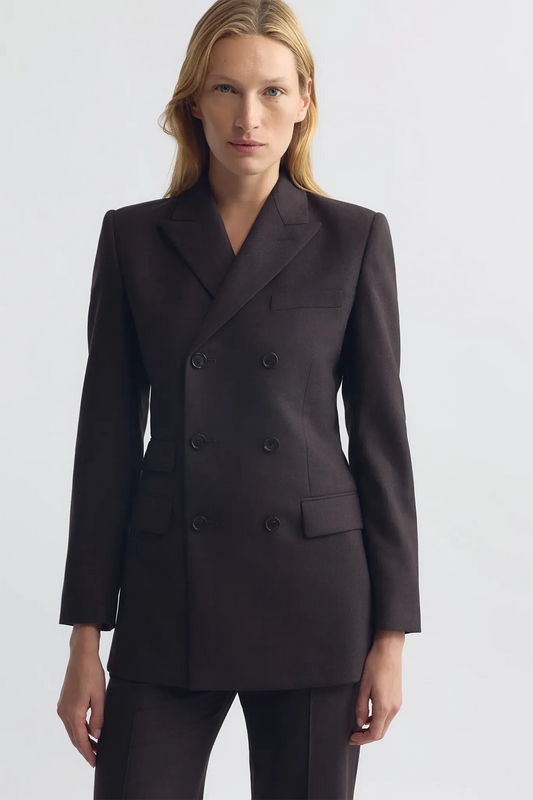 Blazer Noah Jacket in Brown Herringbone