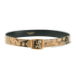 Gürtel Gabriele in Taupe Snakeskin Gold Buckle