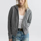 Hoodie Callie Zip Up in Heather Grey