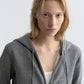 Hoodie Callie Zip Up in Heather Grey