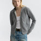 Hoodie Callie Zip Up in Heather Grey
