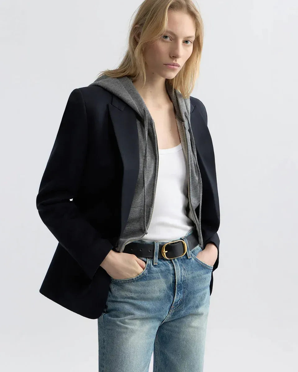 Hoodie Callie Zip Up in Heather Grey