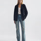 Lederjacke Dominic Suede in Midnight