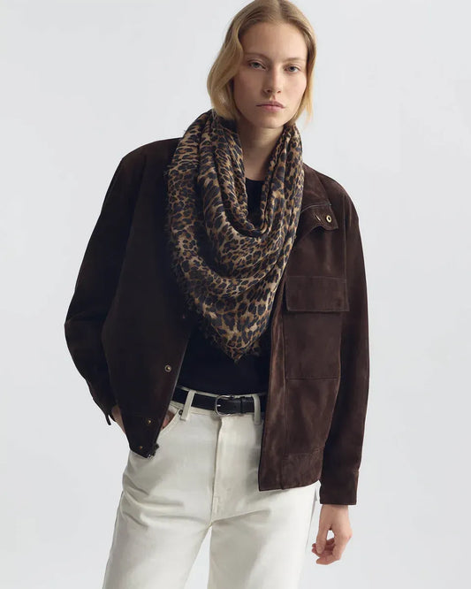 Schal Cashmere Scarf in Vintage Leopard Print