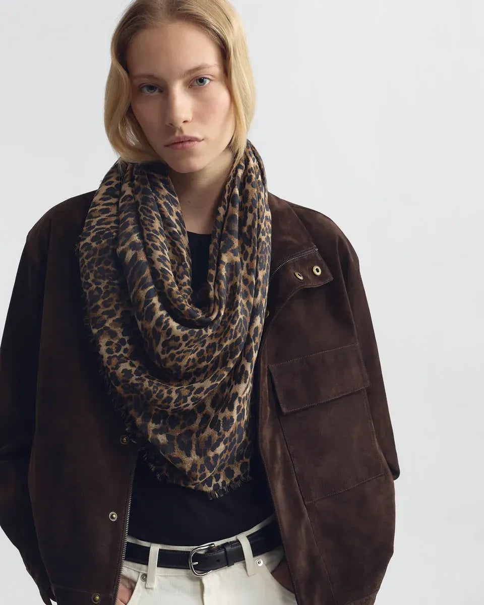 Schal Cashmere Scarf in Vintage Leopard Print