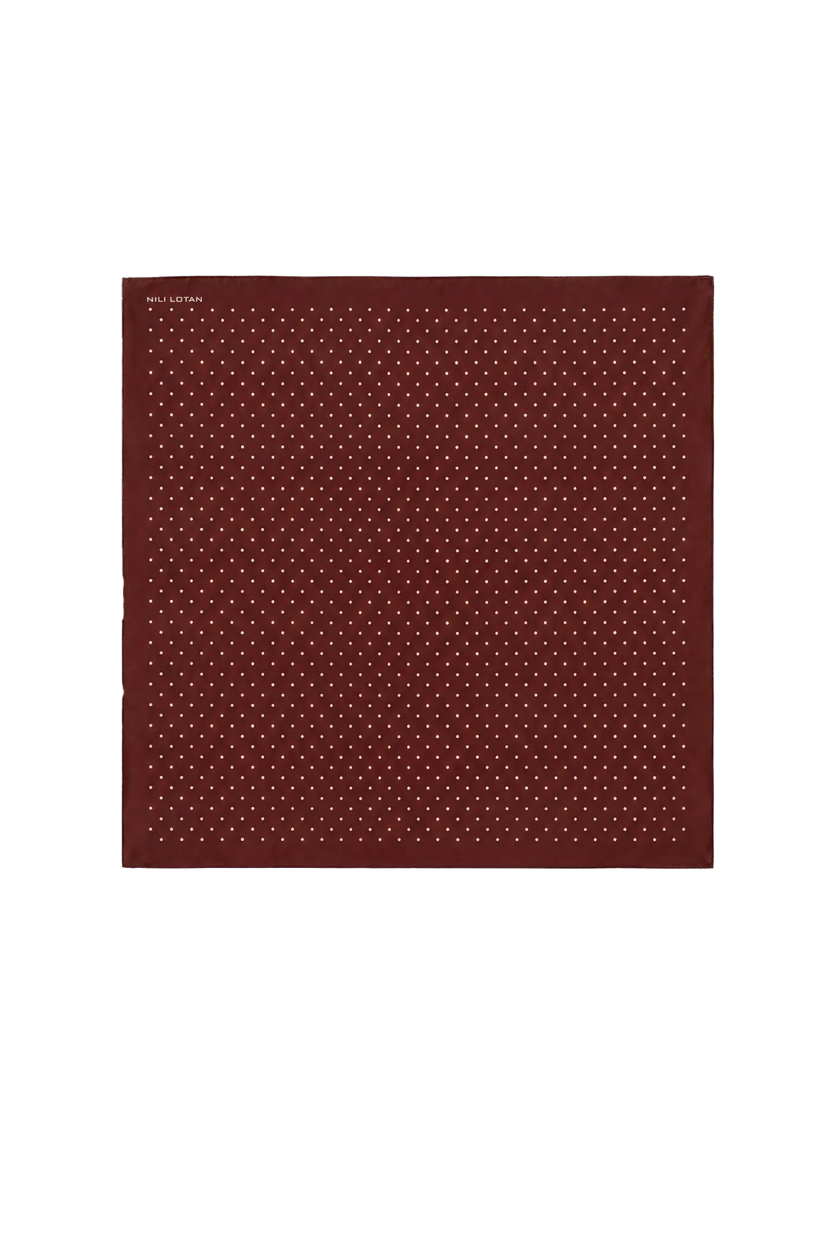 Nili Lotan Schal Mini Dot in Burgundy