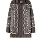 Shirt Alfie Silk in Brown-Ivory Bandana Print