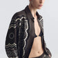 Shirt Alfie Silk in Brown-Ivory Bandana Print