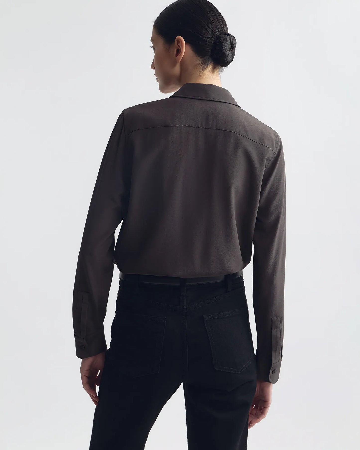 Shirt Gaia Slim in Chocolate Brown