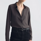 Shirt Gaia Slim in Chocolate Brown