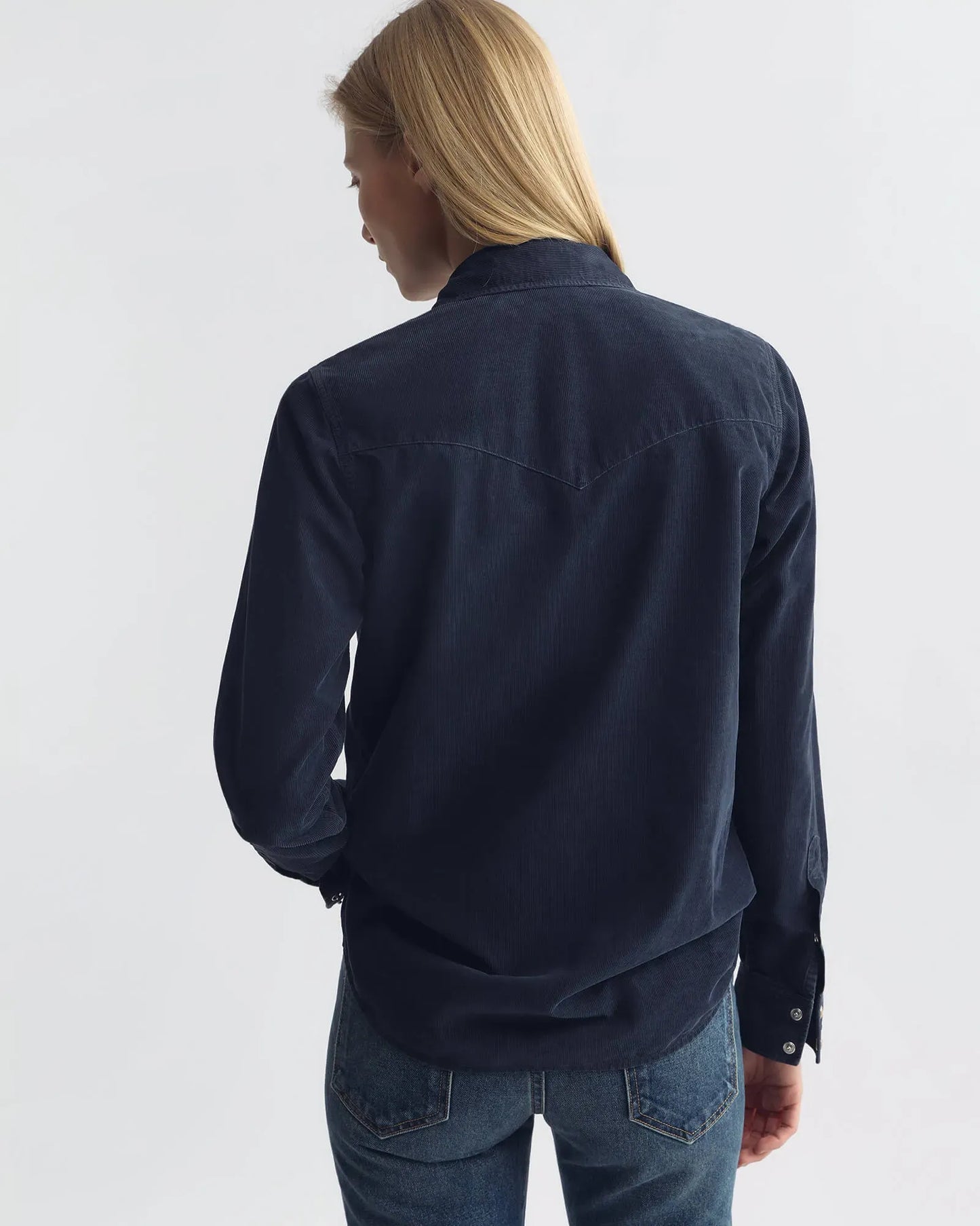 Shirt Travis Corduroy in Dusk Navy