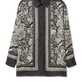 Shirt Alfie Printed Silk in Black/ivory'