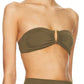 Bandeau Bikini Top in Olive Green