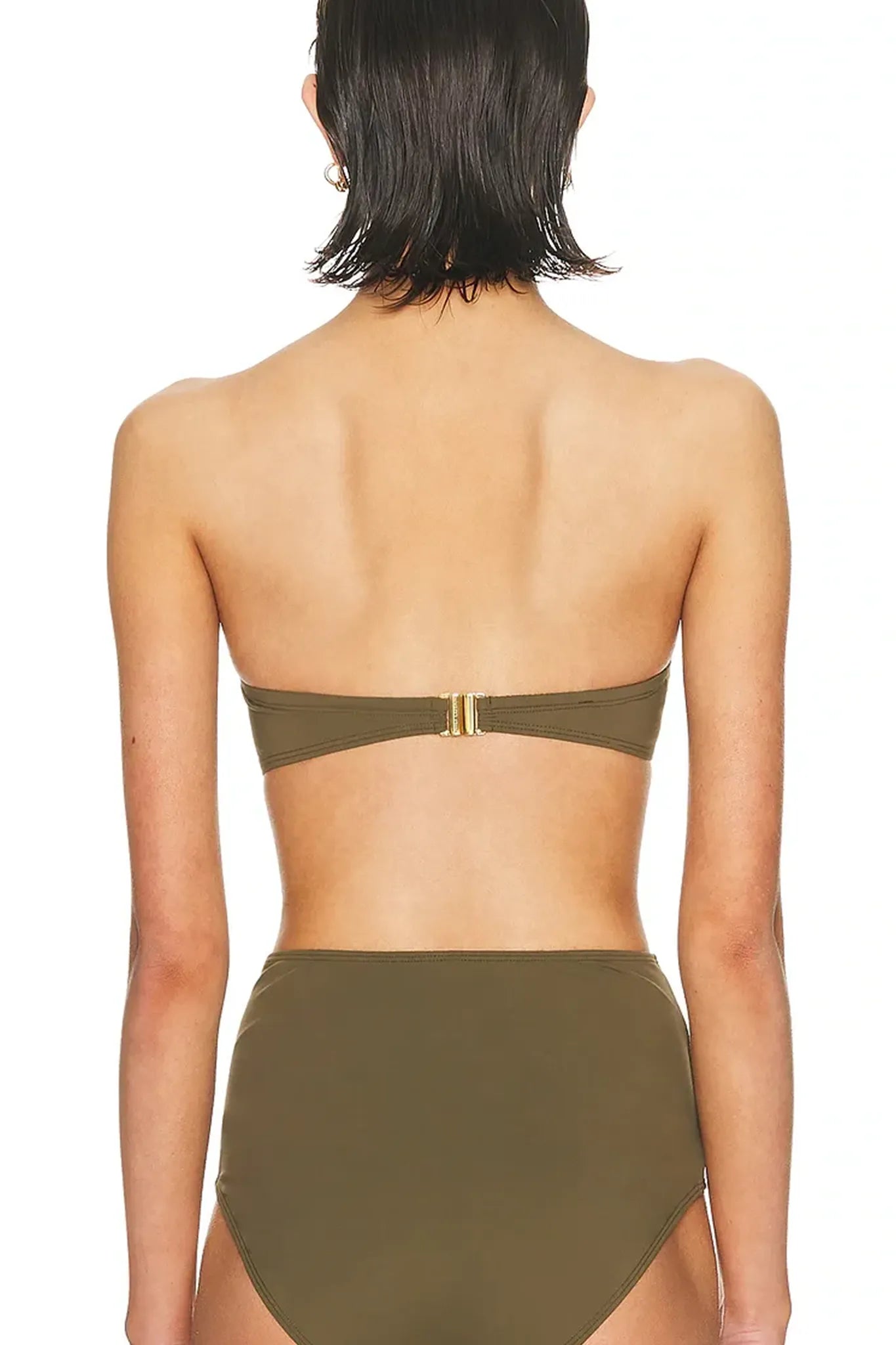 Bandeau Bikini Top in Olive Green