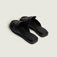 Penny Mule Leather in Black