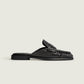 Penny Mule Leather in Black