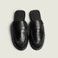 Penny Mule Leather in Black