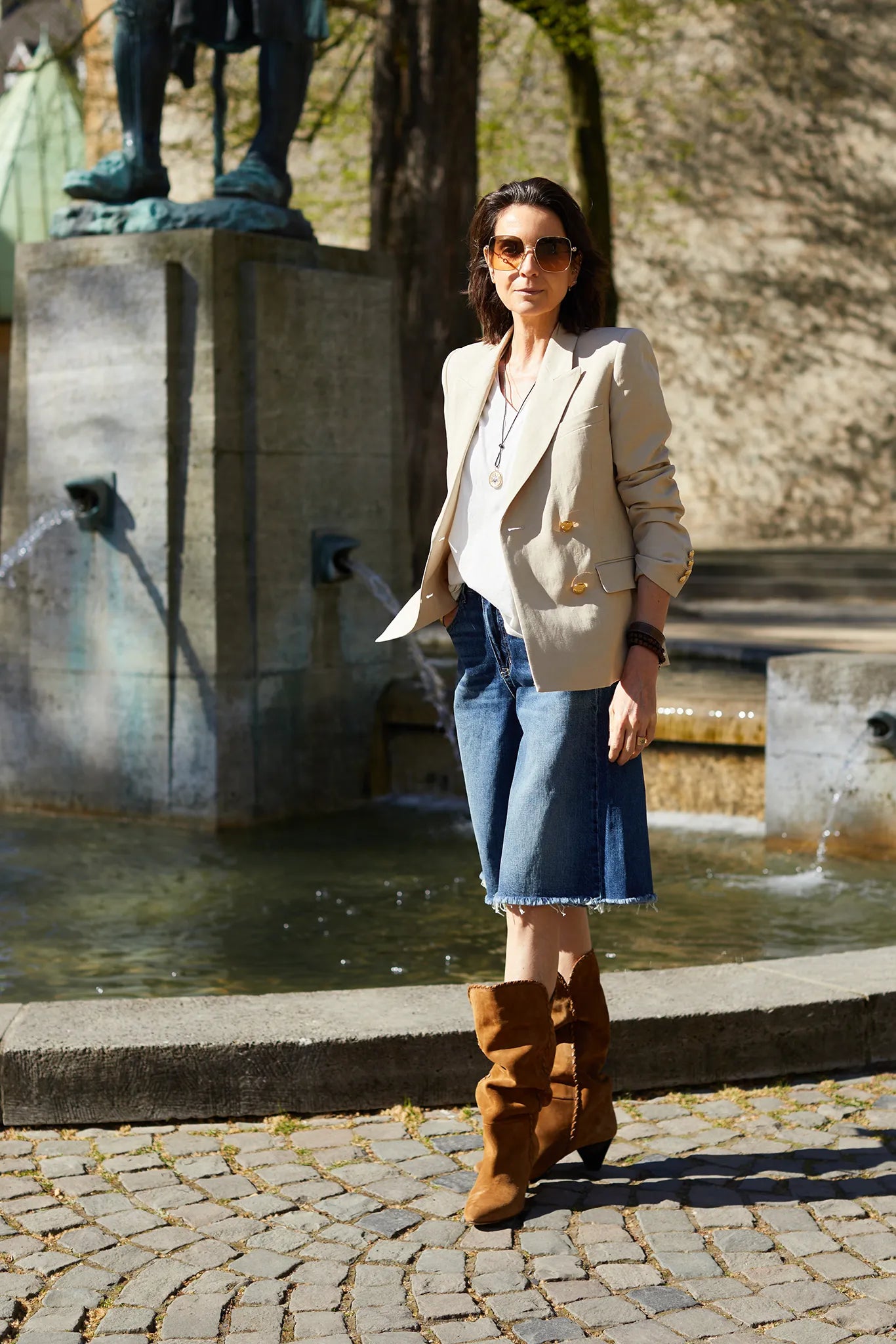 Blazer Veda in Khaki