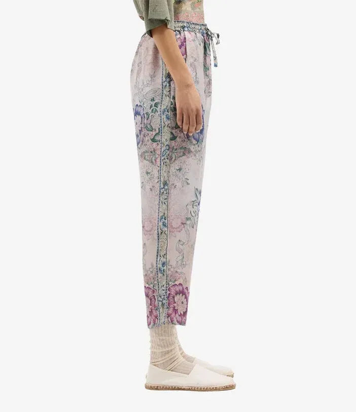 Aloe Silk trousers in pink