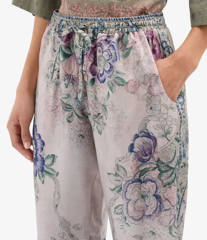 Aloe Silk trousers in pink