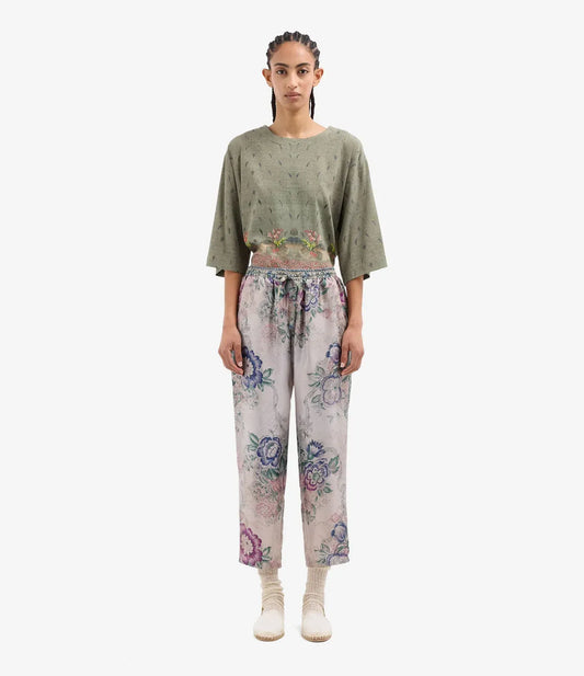 Aloe Silk trousers in pink