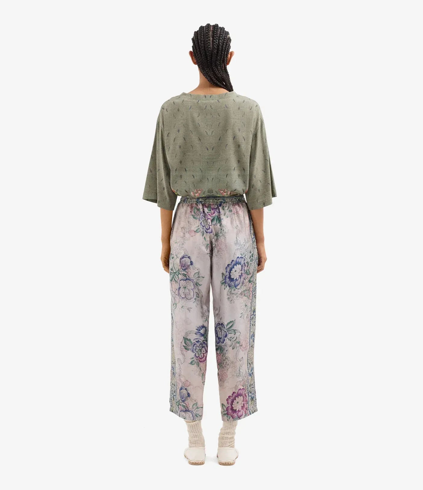 Aloe Silk trousers in pink