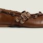 Ballerina Vita Piercing in Cognac