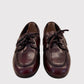 Boat Loafer Brushed Box Leather in Burgundy