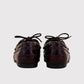 Boat Loafer Brushed Box Leather in Burgundy