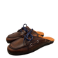 Boat Loafer Mule Leather in Coffee