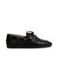 Boat Loafer Perforated Leather in Black