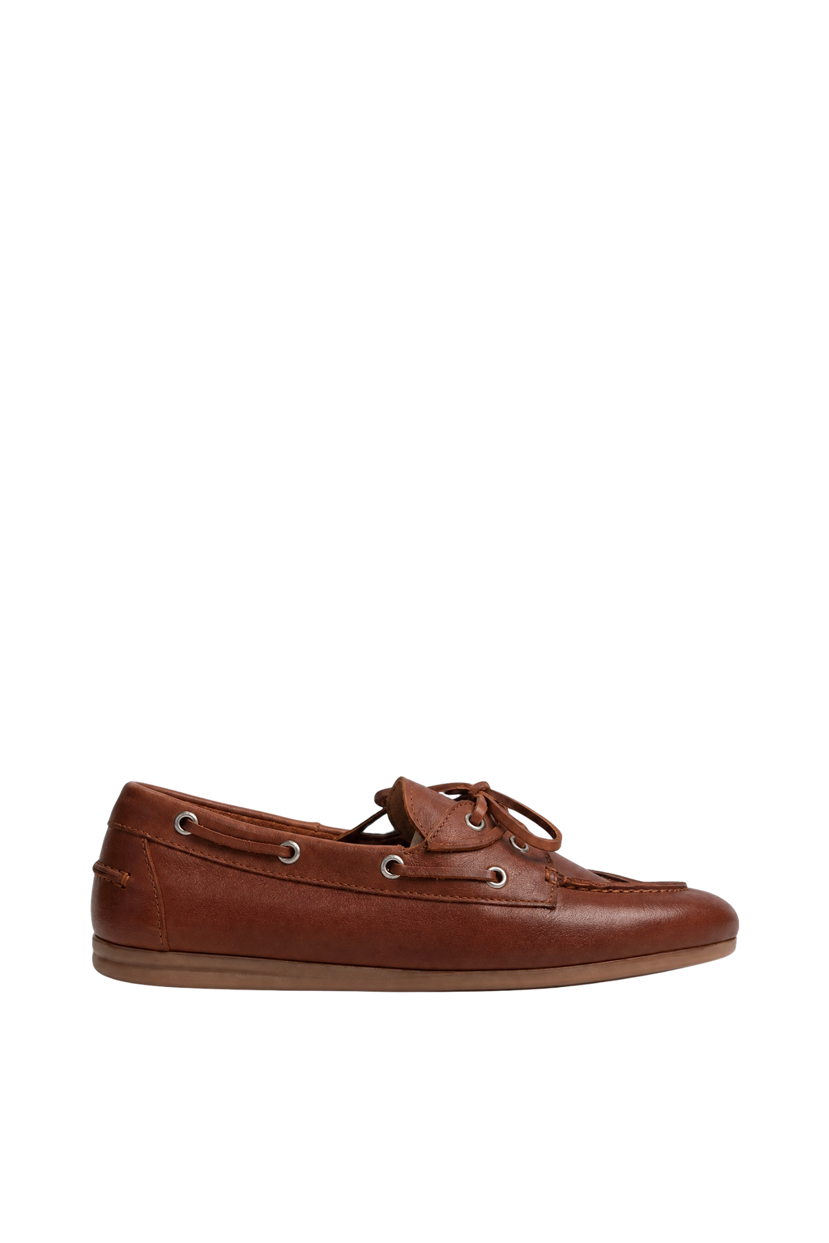 Boat Loafer Soft Leather in Walnut