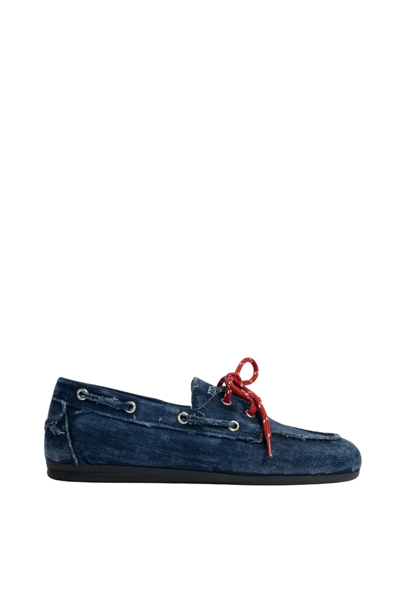 Boat Loafer Brushed Denim in Dark Blue