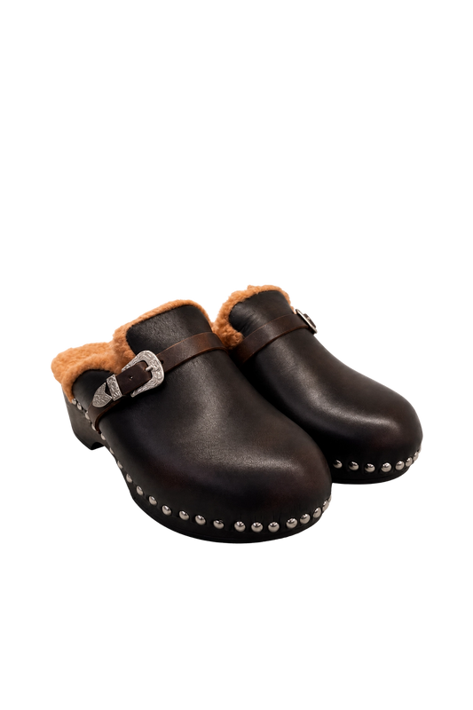 Clog Cortina in Coffee
